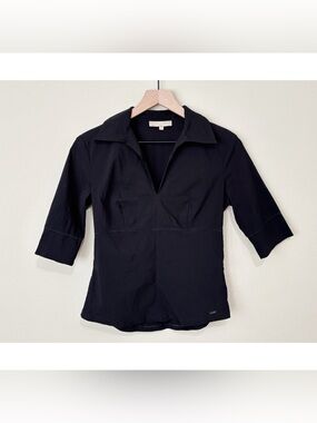 Cue Australia Size 8 AU Black Blouse Side Zipper